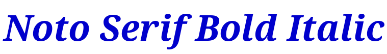 Noto Serif Bold Italic लिपि